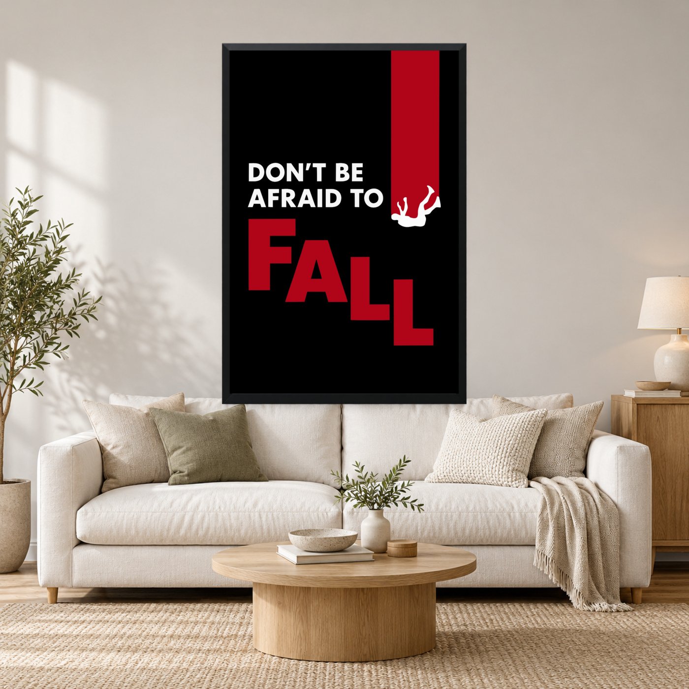 Minimalist modern typographic wall art